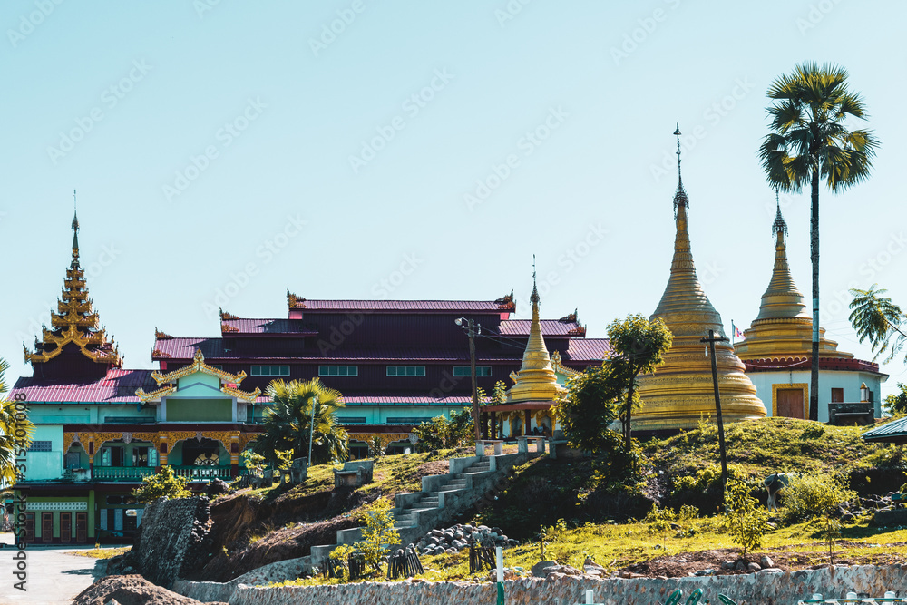 Buddhish Temple in Tamu Myanmar