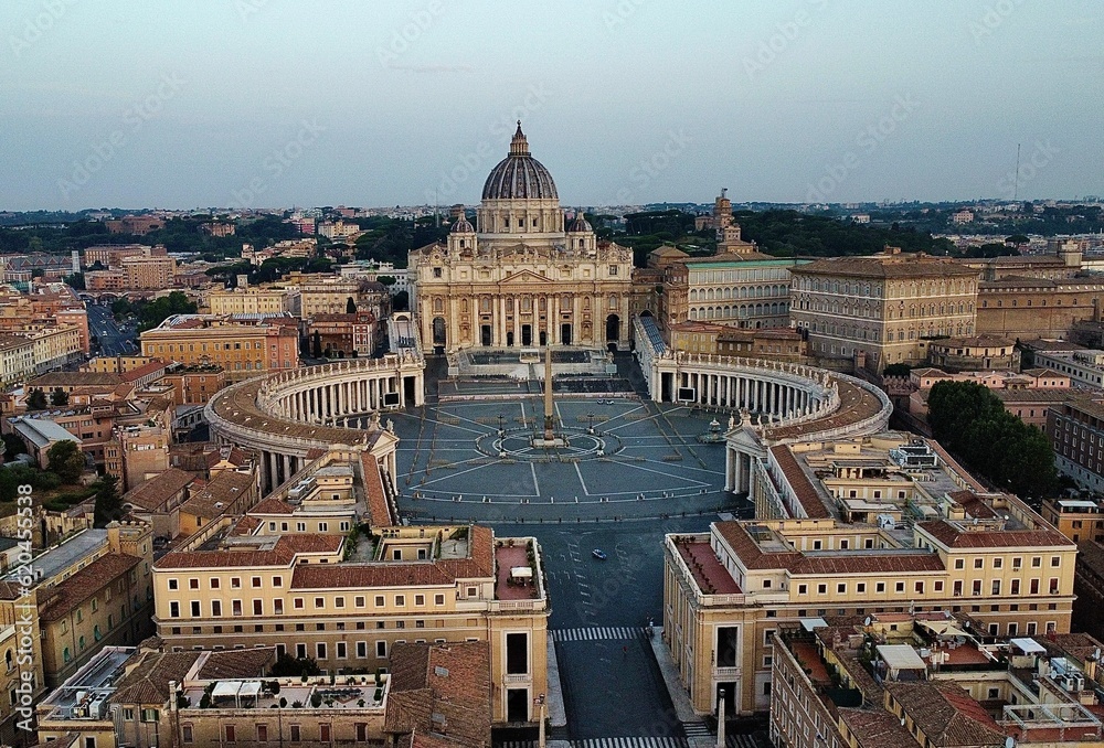 drone photo Vatican city europe
